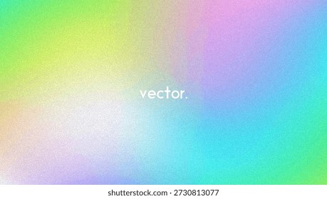 Fundo de gradiente de ruído. Abstrato Bg Granulado Nas Cores Rosa, Roxa E Azul. Holograma Iridescente. Textura Holográfica Pearlescente Com Folha De Arco-Íris. Transição De Tinta Sutil E Suavização Suave