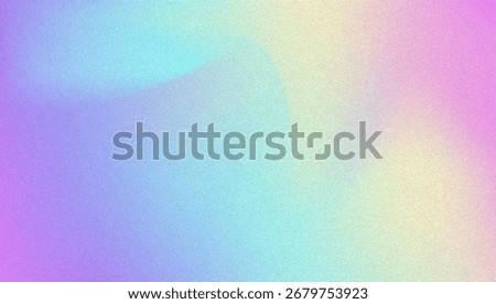 Noise Gradient Background. Abstract Grainy Bg In Pink, Purple And Blue Colors. Iridescent Hologram. Pearlescent Holographic Texture With Rainbow Foil. Soft Wave Filter In 3d Vector Backdrop