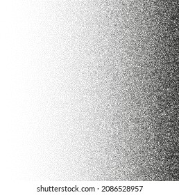 Noise gradient texture grain dot stipple vector background black pattern. Grunge fade dot noise gradient spray