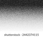 Noise gradient vector texture. Dotwork gradient pattern background. Black noise stipple dots. Sand grain effect. Abstract noise dotwork pattern. Gradient circles. Stochastic dotted grunge banner.