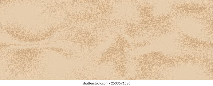 Noise gradient vector texture. Random gritty background. Monochrome halftone pattern. Irregular beige backdrop. Vintage grunge background.