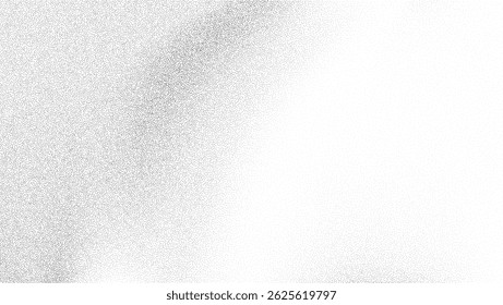 Noise grain background gradient pattern. Grainy effect black white paper. Stipple dust overlay with retro spray blur and charcoal ink. Modern grunge vector design featuring distress, pixel grit.