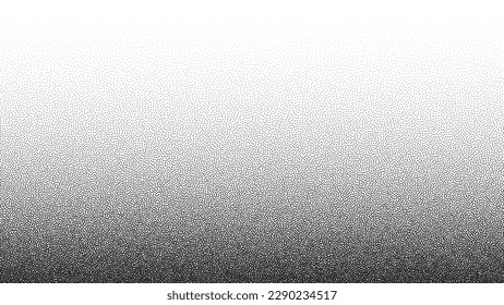 Noise grain background, pointillism dots gradient or dotwork pattern, vector stipple effect. Grain noise halftone texture background