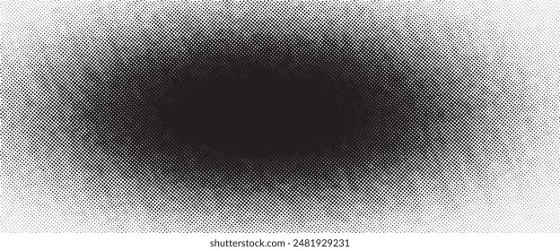 Fondo de granulado de ruido, degradado de puntos puntillismo o patrón de puntos, efecto punteado de Vector