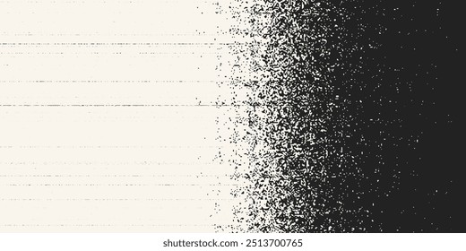 Fondo de grano de ruido, gradiente de puntos de puntillismo o patrón de puntos, efecto punteado de Vector. Ruido de grano de semitono o textura granulosa o ruido de grano de punto