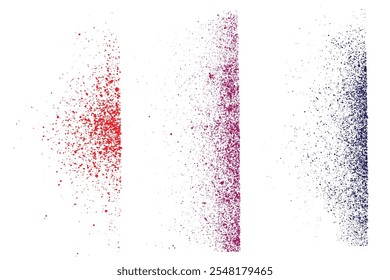 Fondo de grano de ruido, gradiente de puntos de puntillismo o patrón de trabajo de puntos, efecto punteado de Vector. Ruido de grano de semitono o textura granulosa o ruido de grano de trabajo de puntos