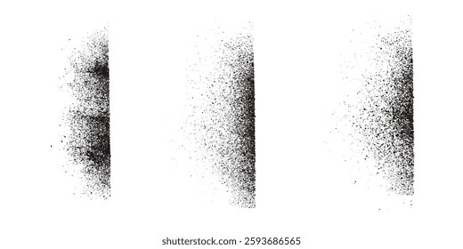 Noise grain background, pointillism dots gradient or dot work pattern, vector stipple effect. Grain noise halftone or grainy texture or dot work grain noise