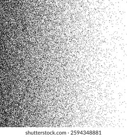 Noise grain background, pointillism dots gradient or dot work pattern, vector stipple effect. Grain noise halftone or grainy texture or dot work grain noise 