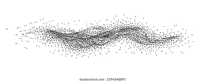 Noise grain background, pointillism dots gradient or dot work pattern, vector stipple effect. Grain noise halftone or grainy texture or dot work grain noise 
