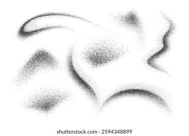 Noise grain background, pointillism dots gradient or dot work pattern, vector stipple effect. Grain noise halftone or grainy texture or dot work grain noise 