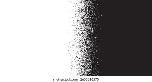 Rauschen Korn Hintergrund, Pointillismus Punkte Farbverlauf oder Punktmuster, Vektorstippel Effekt. Korngeräusche, Halbton oder körnige Textur oder Punktmuster, moderner Hintergrund