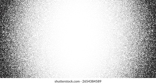 Noise grain background, pointillism dots gradient or dotwork pattern, vector stipple effect. Grain noise halftone or grainy texture or dotwork grain  modern  background eps10