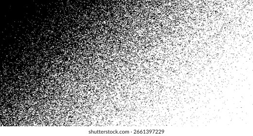 Fondo de grano de ruido, gradiente de puntos de puntillismo o patrón de puntos, efecto punteado de Vector. Ruido de grano de semitono o textura granulosa o ruido de grano de punto
