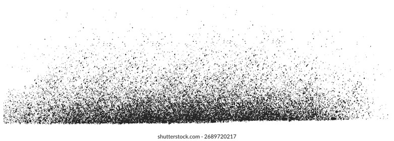 Fondo de grano de ruido, gradiente de puntos de puntillismo o patrón de trabajo de puntos, efecto punteado de Vector. Ruido de grano de semitono o textura granulosa