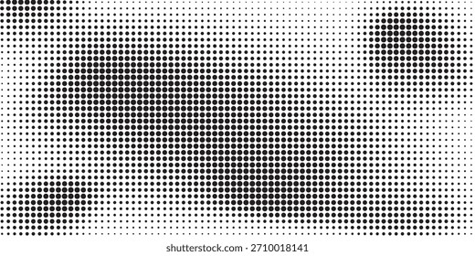 Fondo de grano de ruido, gradiente de puntos de puntillismo o patrón de puntos, efecto punteado de Vector. Ruido de grano de semitono o textura granulosa o ruido de grano de punto