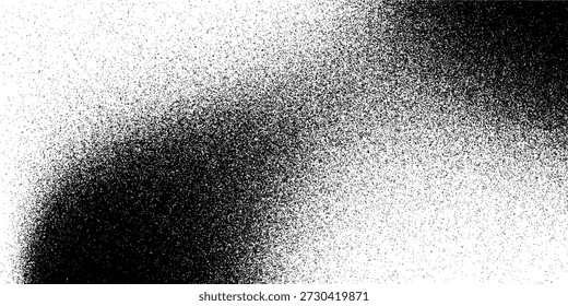 Fondo de grano de ruido, gradiente de puntos de puntillismo o patrón de puntos, efecto punteado de Vector. Ruido de grano de semitono o textura granulosa o ruido de grano de punto