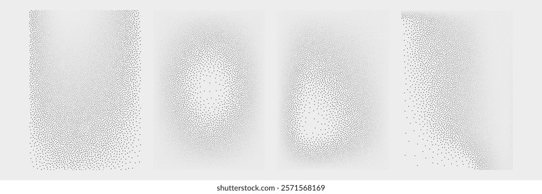  Noise grain background,dust and splashes of paint on a white background.Gradient dots.Coal shadow effect.Paint airbrush wavy sprays.photocopy effect.