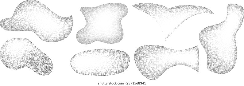  Noise grain background,dust and splashes of paint on a white background.Gradient dots.Coal shadow effect.Paint airbrush wavy sprays.photocopy effect.
