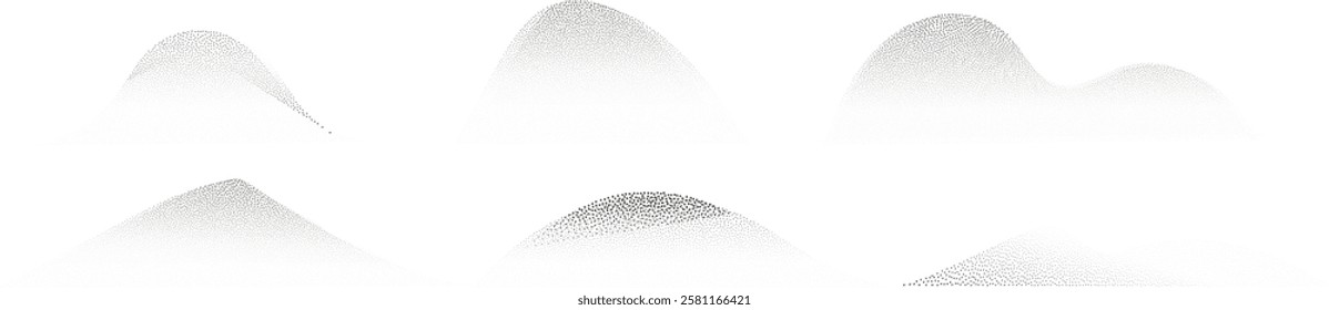  Noise grain background,dust and splashes of paint on a white background.Gradient dots.Coal shadow effect.Paint airbrush wavy sprays.photocopy effect.