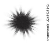 Noise grain splash, pointillism dots or grainy dotwork spray, vector black glitter explosion. Grainy noise spray scatter with stipple gradient of dotted dust burst