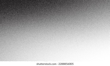 Fondo de textura de grano ruidoso, puntos abstractos o puntillismo punteante, patrón de gradiente de semitono vectorial. Ruido de grano o fondo de efecto de rigidez granulado