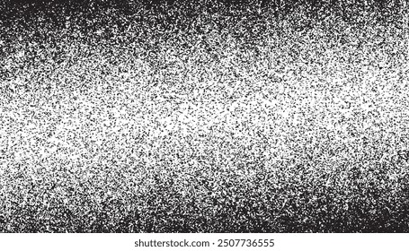 Noise grain texture background of gradient halftone dots, vector pattern stipple pointillism. Noise grain, engraved sand overlay or grainy dots dissolve fade on paper