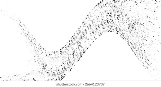 Ondas de grano de ruido con textura de polvo de arena abstracta como fondo. Efecto de onda de salpicadura de tinta negra de Vector grunge Abstractas.

