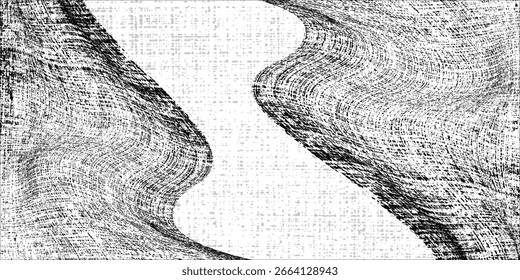 Ondas de grano de ruido con textura de polvo de arena abstracta como fondo. Efecto de onda de salpicadura de tinta negra de Vector grunge Abstractas.

