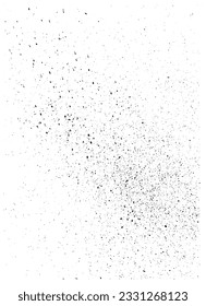 Noise granules and dust overlay. Distressed black grain texture on white. Falling black particles on white background.