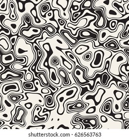 Noise Grunge Abstract Texture. Abstract Retro Background Design. Vector Seamless Black And White Pattern.