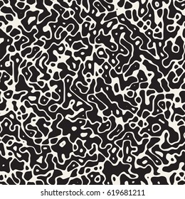 Noise Grunge Abstract Texture. Vector Seamless Black And White Pattern.