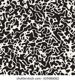 Noise Grunge Abstract Texture. Vector Seamless Black And White Pattern.