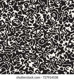 Noise Grunge Abstract Texture. Vector Seamless Black And White Pattern.