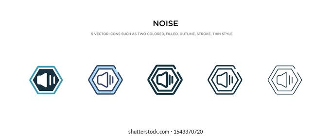 noise icon in different style vector illustration. two colored and black noise vector icons designed in filled, outline, line and stroke style can be used for web, mobile, ui