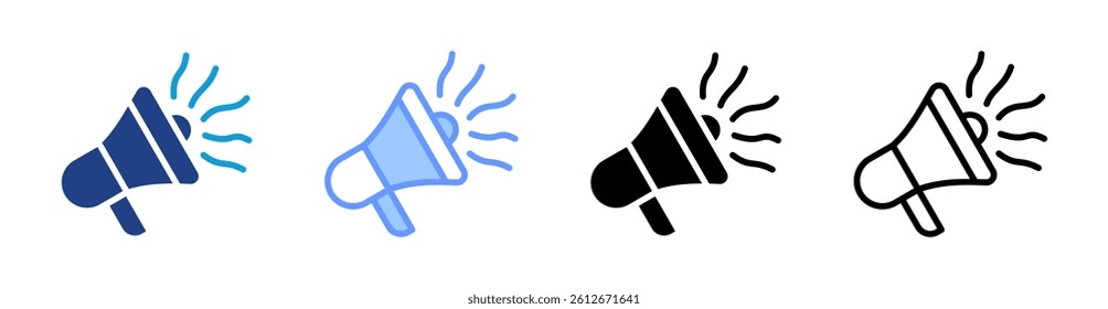 Noise icon set multiple style collection