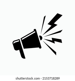 Noise Icon. Speaker, Megaphone or Announcement, Hard Protest Symbol - Vector. #1