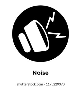 Noise icon vector isolated on white background, logo concept of Noise sign on transparent background, filled black symbol