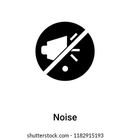 Noise icon vector isolated on white background, logo concept of Noise sign on transparent background, filled black symbol