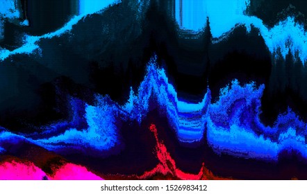 Noise interference when watching online television. Abstract glitch background. Distortion when using a broken video player. Digital image error digital broadcast. Vector illustration.