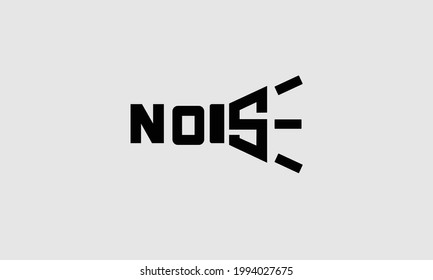 Diseño del logotipo vectorial de la inscripción de ruido