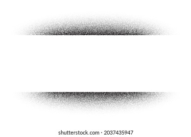 Noise line dividers background. Black noise pattern with stipple dots. Sand grain effect. Black dots grunge horizontal banner. Abstract dotwork line dividers. Gradient stochastic dotted vector