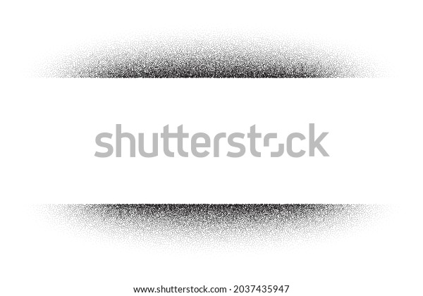 Noise line dividers background. Black noise\
pattern with stipple dots. Sand grain effect. Black dots grunge\
horizontal banner. Abstract dotwork line dividers. Gradient\
stochastic dotted vector