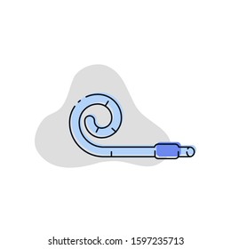 Noise Maker icon vector illustration. Whistle Party, Birthday Filler, Toy Kids and Children 