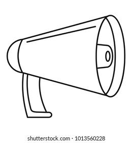 Noise of megaphone icon. Outline illustration of noise of megaphone vector icon for web