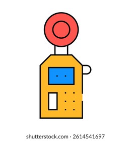 noise meter measuring device line icon vector. noise meter measuring device sign. isolated symbol illustration