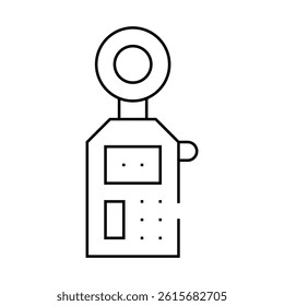 noise meter measuring device line icon vector. noise meter measuring device sign. isolated contour symbol black illustration