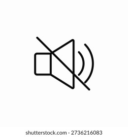 noise mute icon sign vector