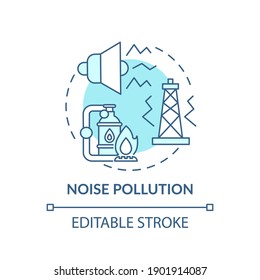 Noise Pollution Concept Icon. Climate Justice Idea Thin Line Illustration. Harmful Sounds. Vector Isolated Outline RGB Color Drawing. Moral Responsibility Towards Climate Change. Editable Stroke