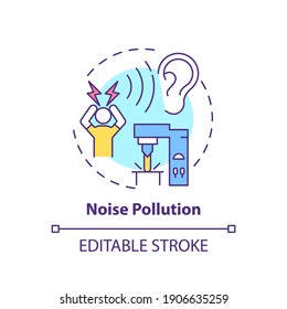 Noise Pollution Concept Icon Workplace Safety Stock Vector (Royalty ...