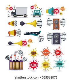 noise pollution design, vector illustration eps10 graphic 